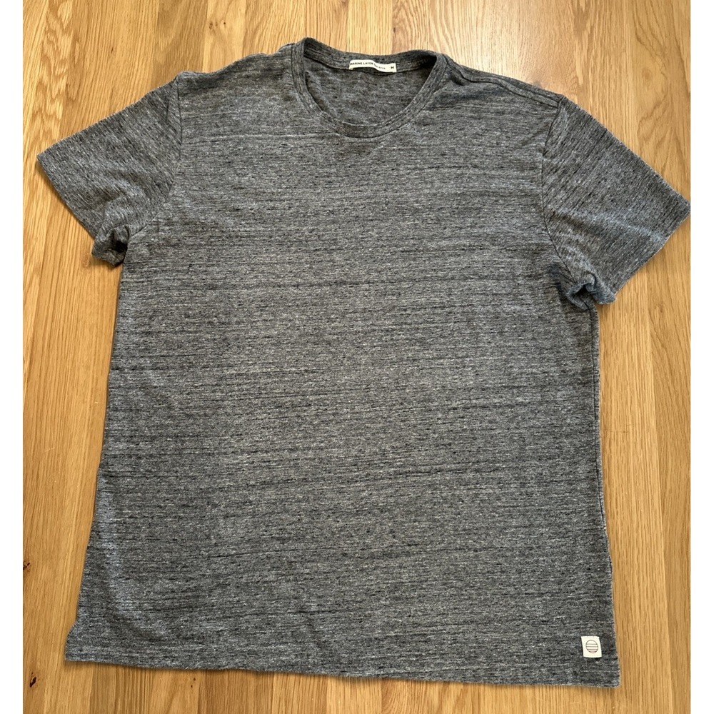 Marine Layer Heather Gray Re‑Spun E‑Spun Short Sleeve Crew Tee Medium